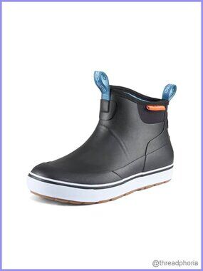Waterproof Ankle Deck Boot Rain Boot Rubber Round Toe